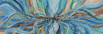 Blue Passion Flower by Olga Tkachyk multi panel art