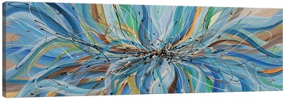 Blue Passion Flower Canvas Art Print - Big & Bold Abstracts