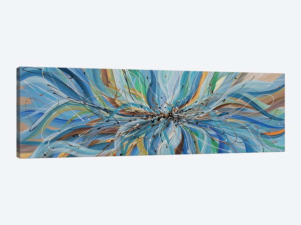 Blue Passion Flower by Olga Tkachyk 1-piece Canvas Art Print
