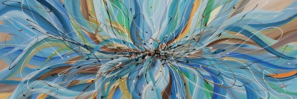 Big & Bold Abstracts: Blue Passion Flower by Olga Tkachyk