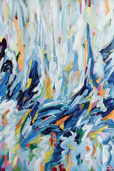 Dancing Ribbons by Olga Tkachyk framed canvas print