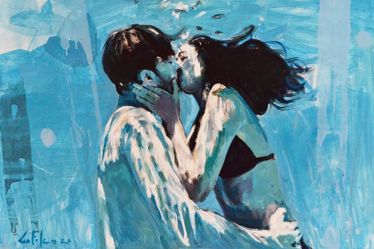 Kissing Underwater by Marco Ortolan wall art