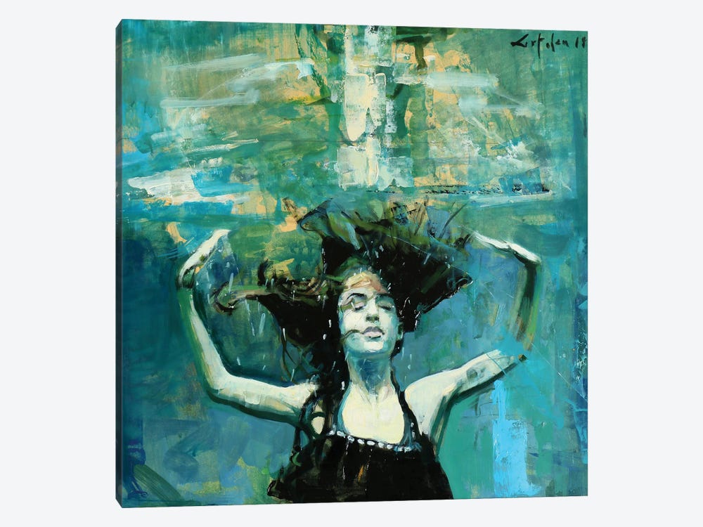 Dancing Underwater III by Marco Ortolan 1-piece Canvas Art Print