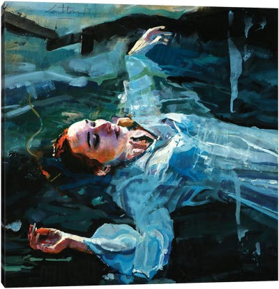 The Death Of Ophelia Canvas Art Print - Underwater Art