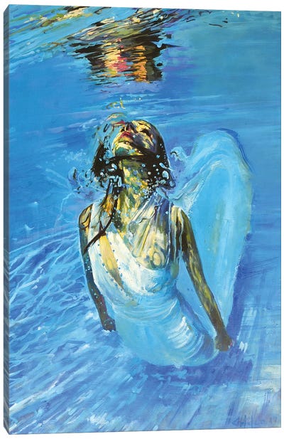 Diving The Ocean IV Canvas Art Print - Marco Ortolan