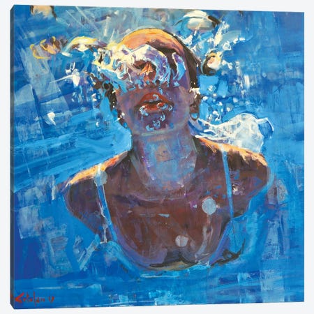 Diving The Ocean VIII Canvas Print #OTL49} by Marco Ortolan Canvas Wall Art