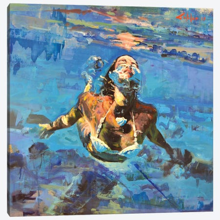 Diving The Ocean IX Canvas Print #OTL50} by Marco Ortolan Canvas Print