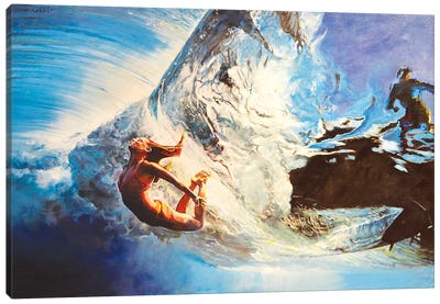 The Wave Canvas Art Print - Swimming Art