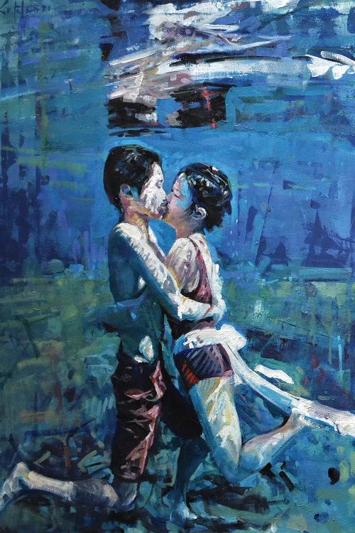 Kissing Underwater V by Marco Ortolan wall art