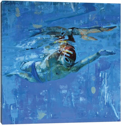 The Swimmer Canvas Art Print - Marco Ortolan