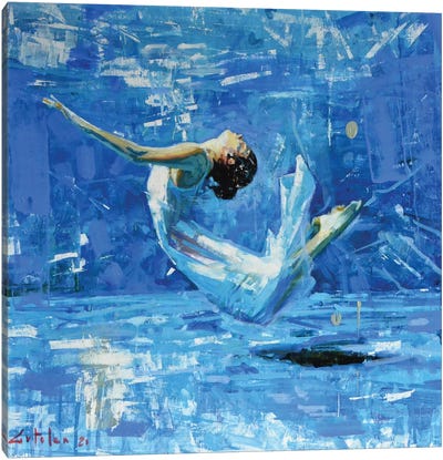 Dancing Underwater ARG Canvas Art Print - Dancer Art