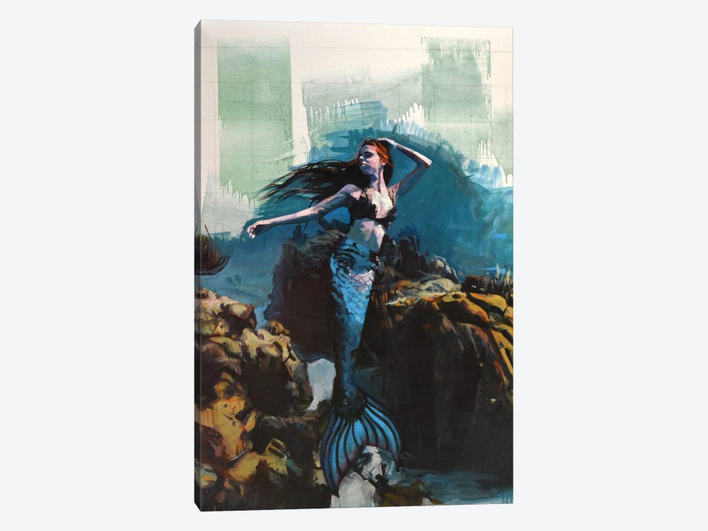 The Mermaid by Marco Ortolan 1-piece Canvas Artwork