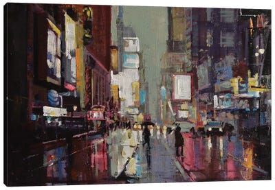 NYC Night Canvas Art Print - Marco Ortolan