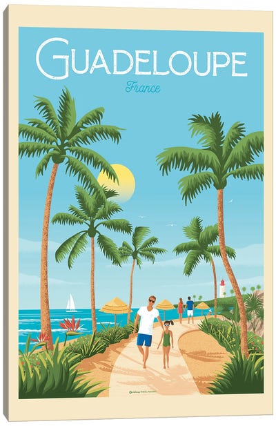 Guadeloupe Island France Travel Poster Canvas Art Print - Olahoop Travel Posters