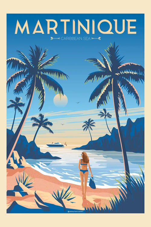 Martinique Island France Travel Poster