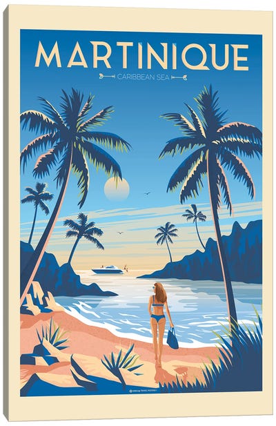 Martinique Island France Travel Poster Canvas Art Print - Olahoop Travel Posters