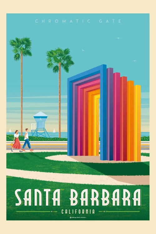 Santa Barbara California Travel Poster