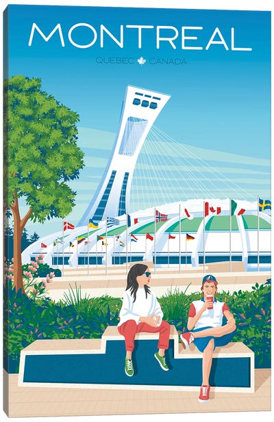 Montreal Quebec Travel Poster Canvas Art Print - Olahoop Travel Posters