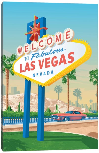Las Vegas Nevada United States Travel Poster Canvas Art Print - Olahoop Travel Posters