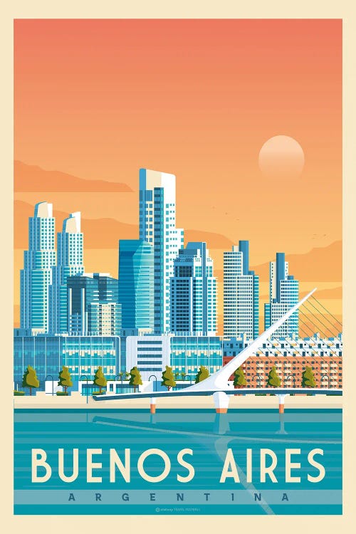 Buenos Argentina  Travel Poster