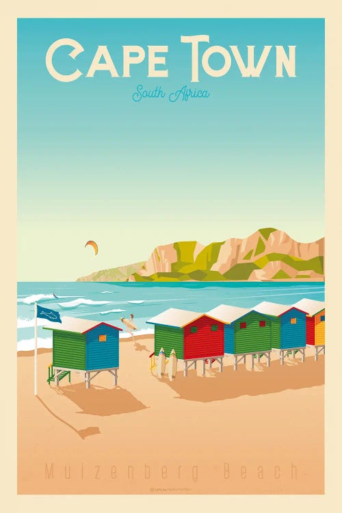 Cape Town South Africa Travel Poster