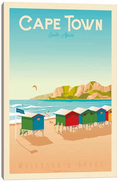 Cape Town South Africa Travel Poster Canvas Art Print - Cape Town