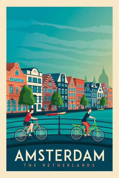 Amsterdam Travel Poster