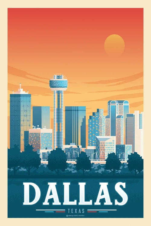 Dallas Texas Travel Poster