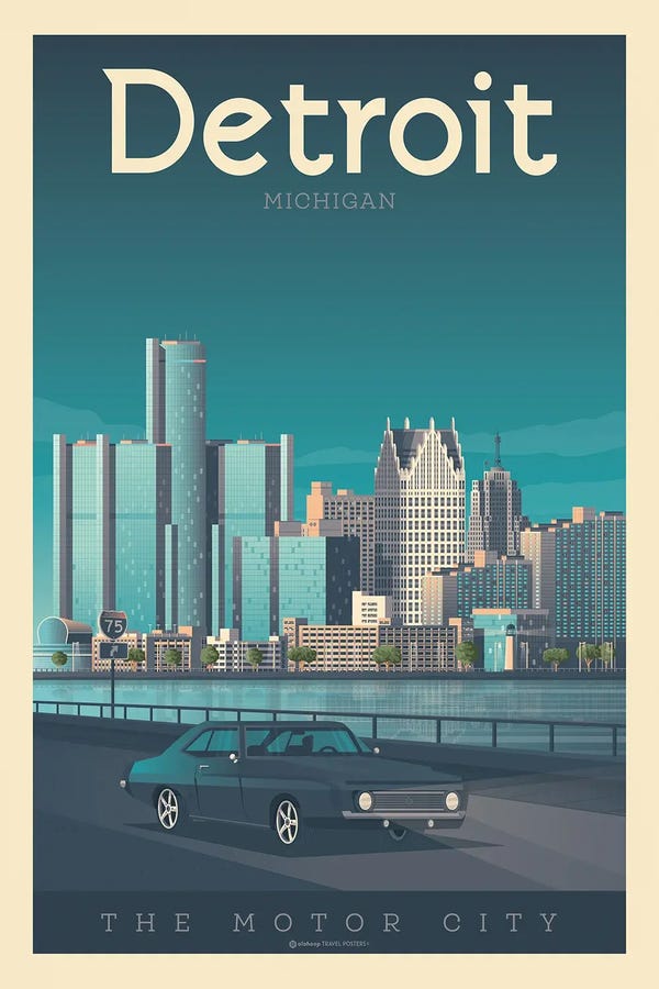 Detroit Travel Posters