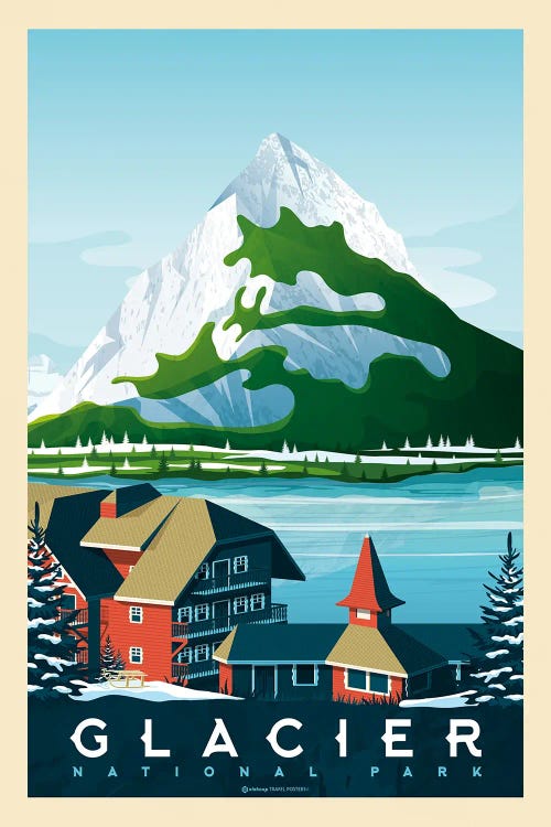 Glacier National Park Travel Poster