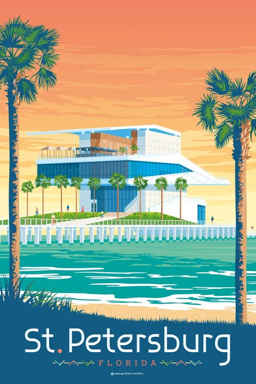 St. Petersburg Florida United States by Olahoop Travel Posters wall art