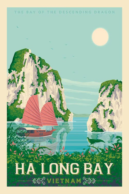 Ha Long Bay Vietnam Travel Poster