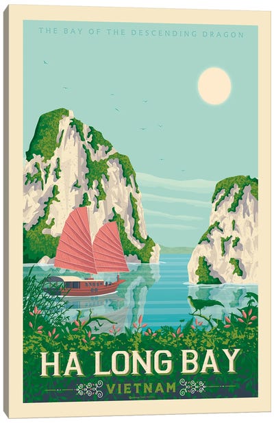 Ha Long Bay Vietnam Travel Poster Canvas Art Print - Olahoop Travel Posters