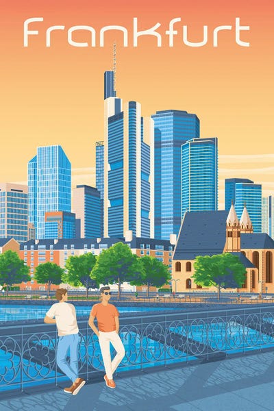 Celery: Frankfurt Germany Travel Print by Olahoop Travel Posters