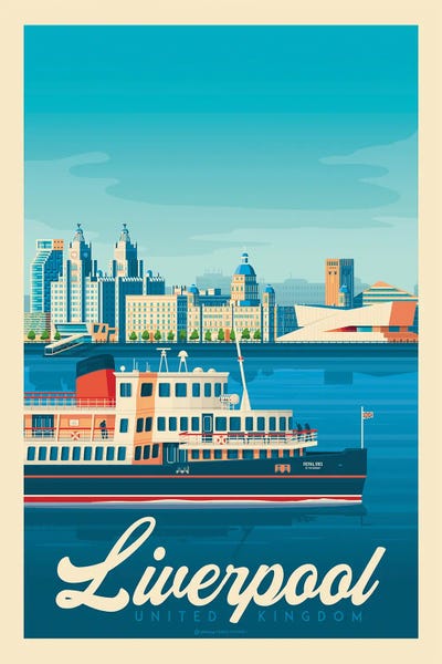 Liverpool: Liverpool Travel Poster by Olahoop Travel Posters