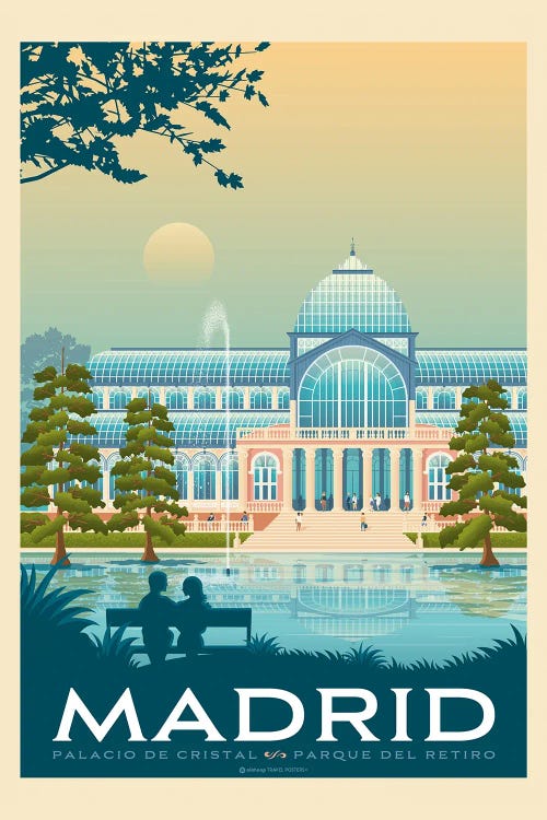 Madrid Spain Travel Poster