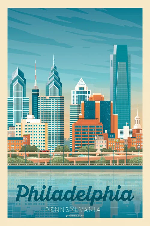 Philadelphia Pennsylvania Travel Poster