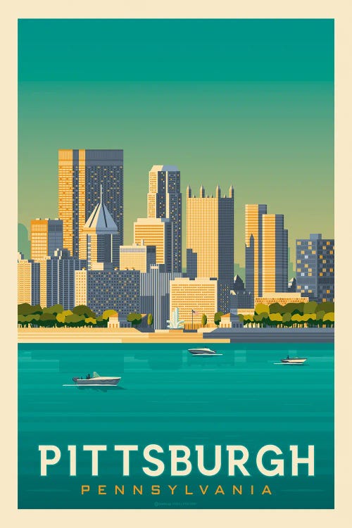 Pittsburgh Pennsylvania Travel Poster