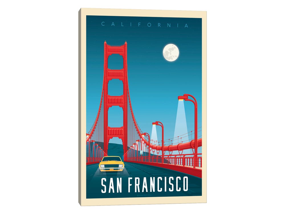 San Francisco Golden Gate Bridge - Art Print | Olahoop Travel Posters