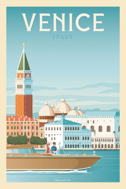 Venice Italy Travel Poster