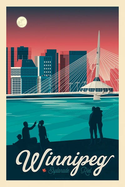 Manitoba: Winnipeg Canada Travel Poster by Olahoop Travel Posters