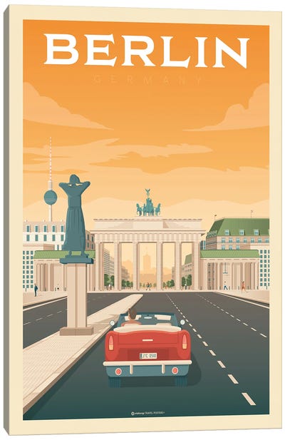 Berlin Germany Travel Poster Canvas Art Print - Berlin Art