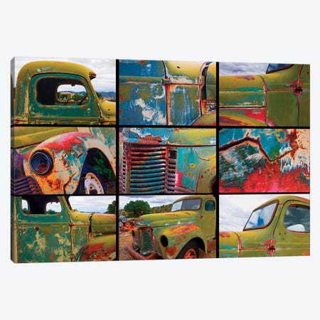 Abandoned trucks poster, Chloride, New Mexico Canvas Print #OTW1} by Mallorie Ostrowitz Canvas Print