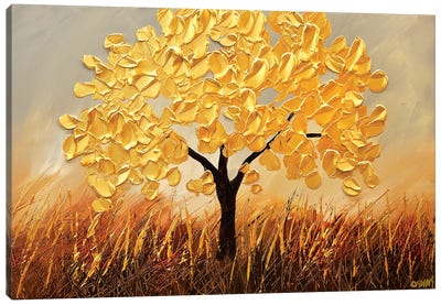 The Olive Tree Canvas Art Print - Field, Grassland & Meadow Art