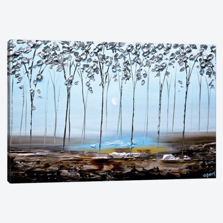 The Silver Forest II Canvas Print #OTZ123} by Osnat Tzadok Canvas Art