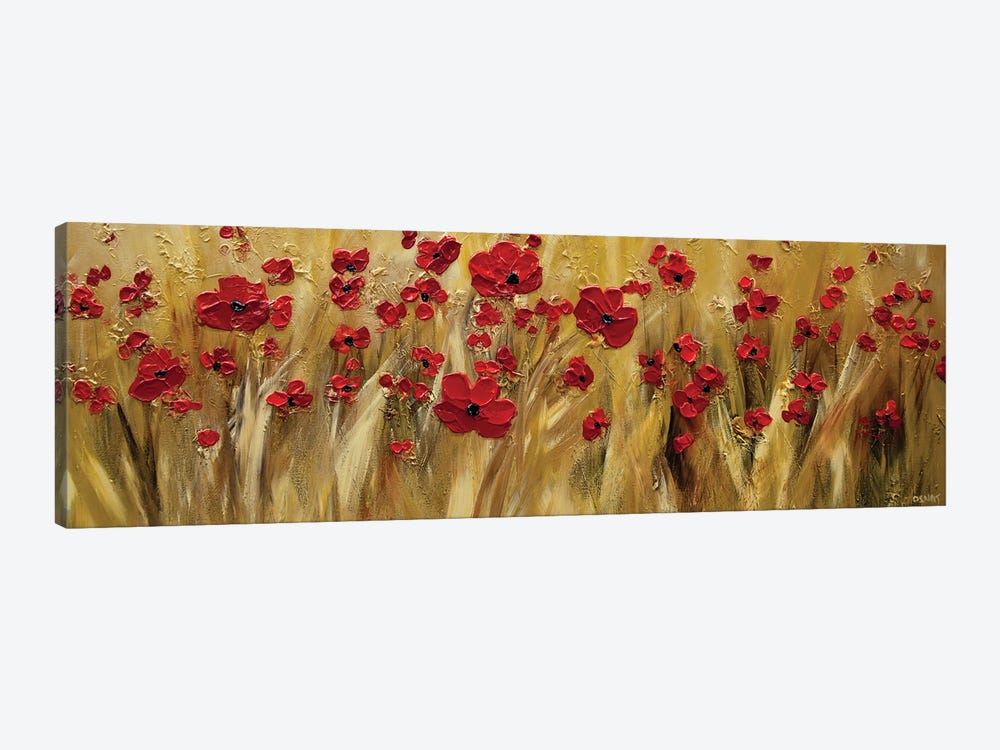 Poppies Field by Osnat Tzadok 1-piece Canvas Art Print