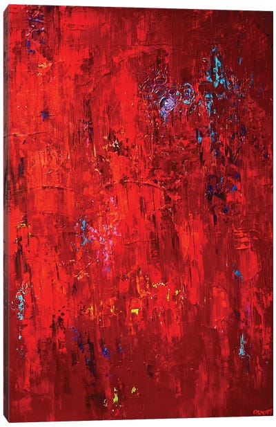 Red Canvas Art Print - Red Abstract Art