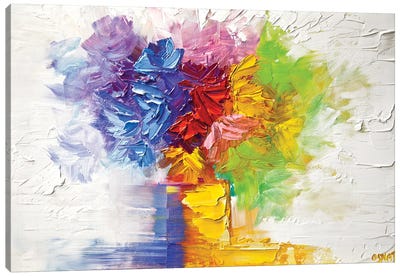 Flowers In Vase Canvas Art Print - Osnat Tzadok