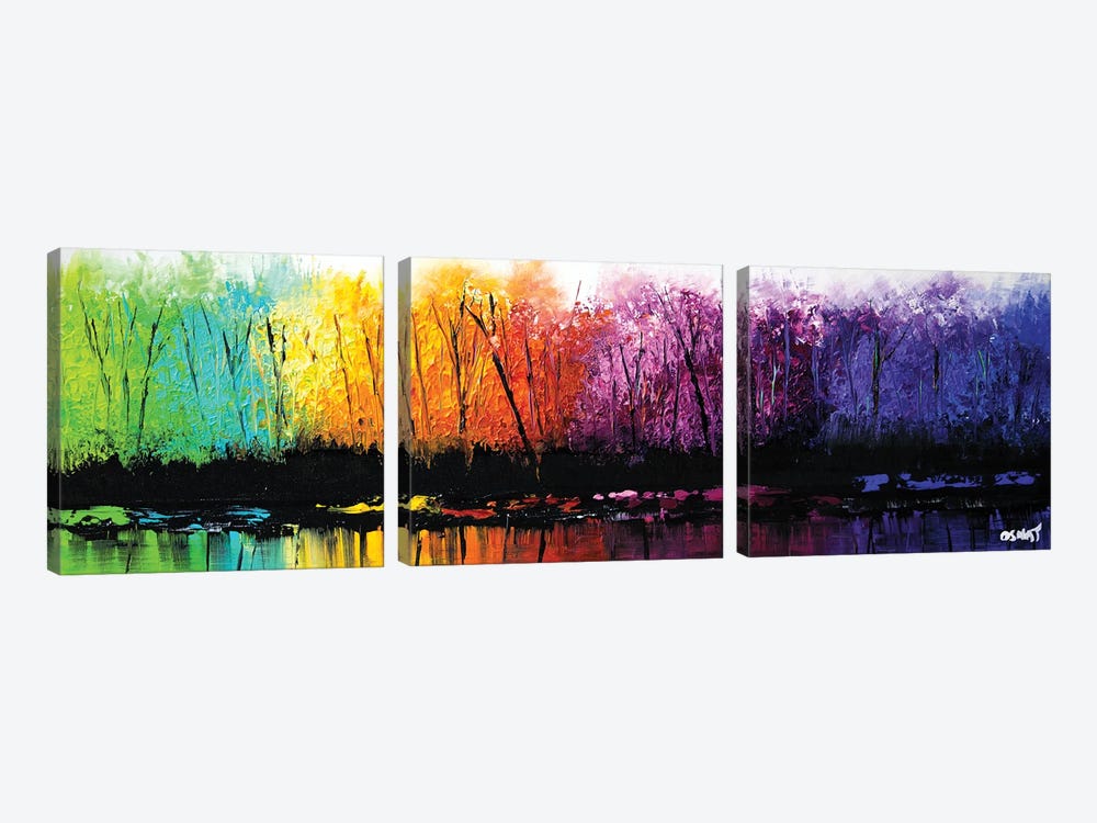 Change Of Seasons by Osnat Tzadok 3-piece Canvas Art