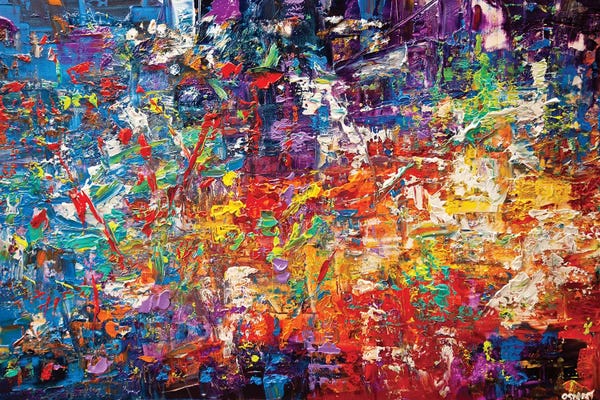 Large Abstract Art - Canvas Prints: 20 Million Things To Do by Osnat Tzadok